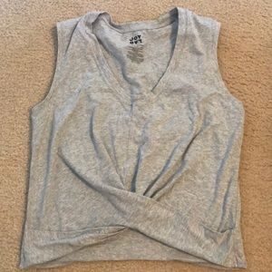 Grey workout tank top